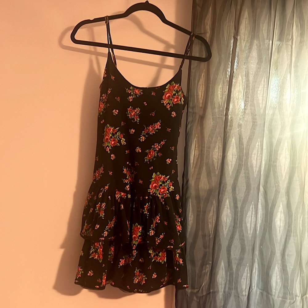 Sporty Black Floral Sundress (Girl’s Large)